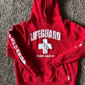 Lifeguard Red Hoodie Sweatshirt